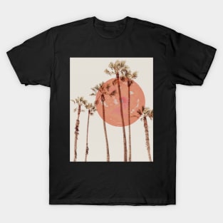 Red moon and palm trees T-Shirt